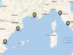 Mapa plavby